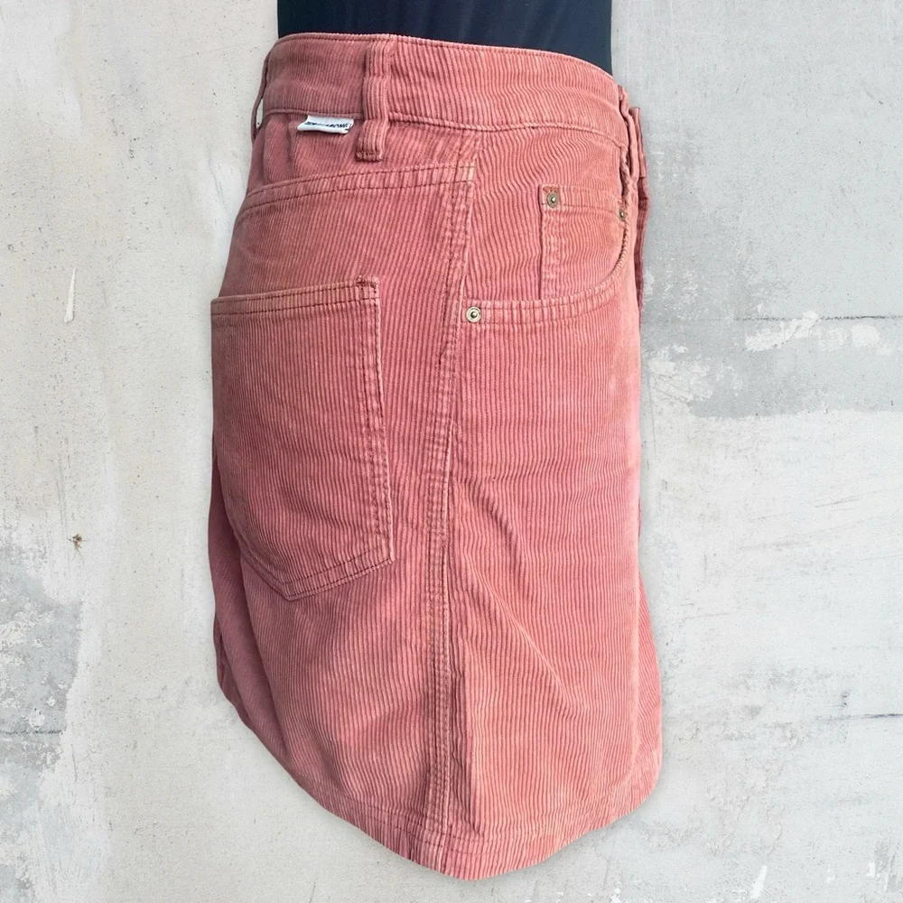 100% Cotton Billabong Corduroy Rust Button-Front Skirt